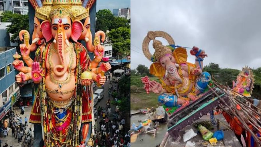 హైదరాబాద్‌లో ఘనంగా గణేష్ శోభాయాత్ర.. అడగడున పోలీస్ నిఘా..