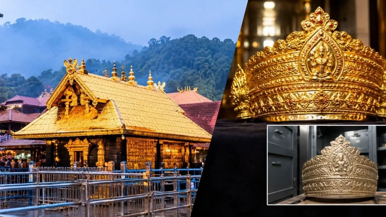 Sabarimala Gold Crown: శబరిమల కొండపై అపచారం..గుడిలో స్వామివారి బంగారు కిరీటం మాయం!