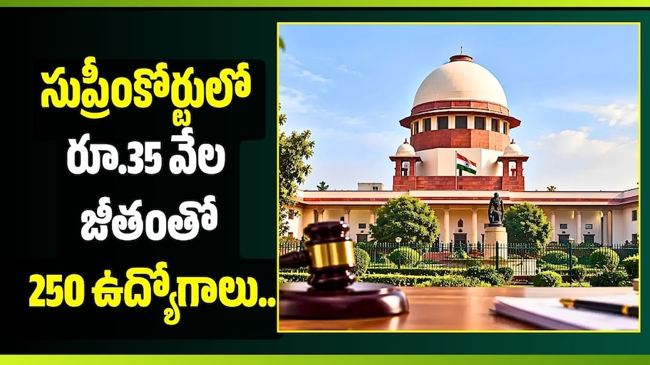 సుప్రీంకోర్టులో రూ.35 వేల జీతంతో 250 ఉద్యోగాలు.. డిగ్రీ అర్హతతోనే జాబ్.. పూర్తి వివరాలివే!