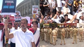 India bloc Protest: ఢిల్లీలో మరోసారి హైటెన్షన్..  పార్లమెంట్ నుంచి ఈసీకి  ఇండియా కూటమి ఎంపీల ర్యాలీ.. భారీగా బలగాల మోహరింపు..