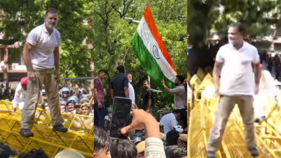 Rahul Gandhi: బారికెడ్లు ఎక్కిన రాహుల్ గాంధీ.. జ్ఞానేశ్ కుమార్ రాజీనామా చేయాల్సిందే నంటూ డిమాండ్.!. ఢిల్లీలో టెన్షన్.. టెన్షన్.!.