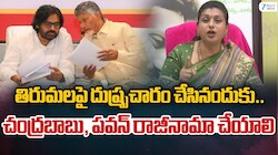 RK Roja: చంద్రబాబు, పవన్‌ కల్యాణ్‌ భక్తుల కాళ్లు కడిగి.. తిరుమల మెట్లు కడగాలి: రోజా