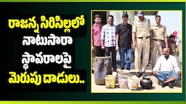రాజన్న సిరిసిల్లలో నాటుసారా స్థావరాలపై మెరుపు దాడులు..