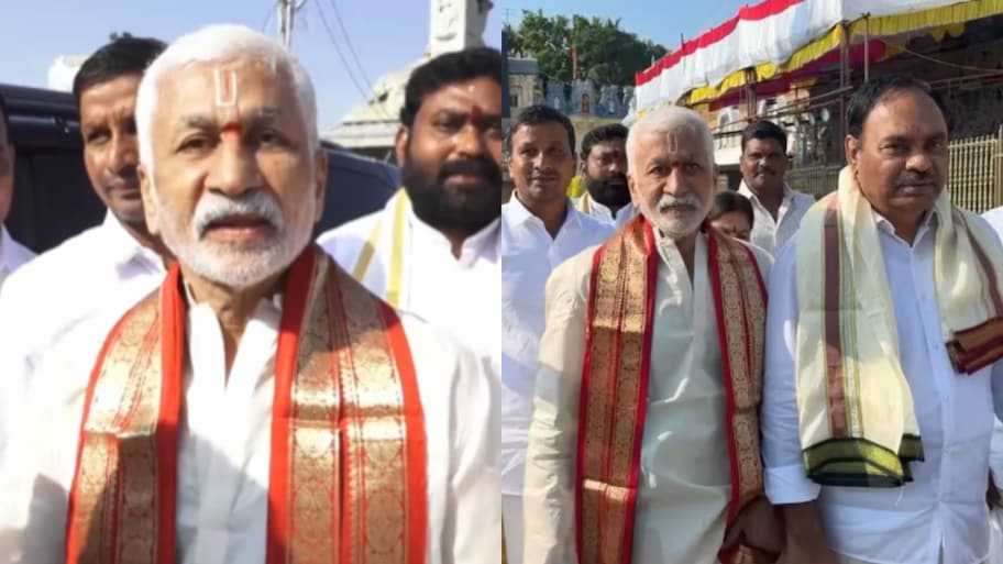 Vijaya Sai Reddy: తిరుమల శ్రీవారిని దర్శించుకున్న విజయసాయి రెడ్డి.. కొత్తపార్టీపై  ఆసక్తికర వ్యాఖ్యలు..