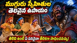 ఎంత పెద్ద సమస్య అయినా.. తెలివి ఉంటే చాలు.. తేలికగా సాధించవచ్చని చెబుతున్న.. ముగ్గురు స్నేహితుల నీతి కథ..!!