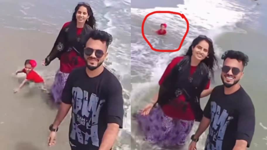 Video Viral: రీల్స్ మోజులో అరాచకం.. కూతుర్ని సముద్రంలో వదిలేసిన తల్లిదండ్రులు.. షాకింగ్ వీడియో...
