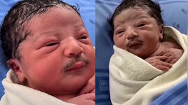 Video Viral: పుట్టగానే మీసాలతో రచ్చ చేస్తున్న బుడ్డొడు.. నెట్టింట వైరల్ గా మారిన వీడియో..