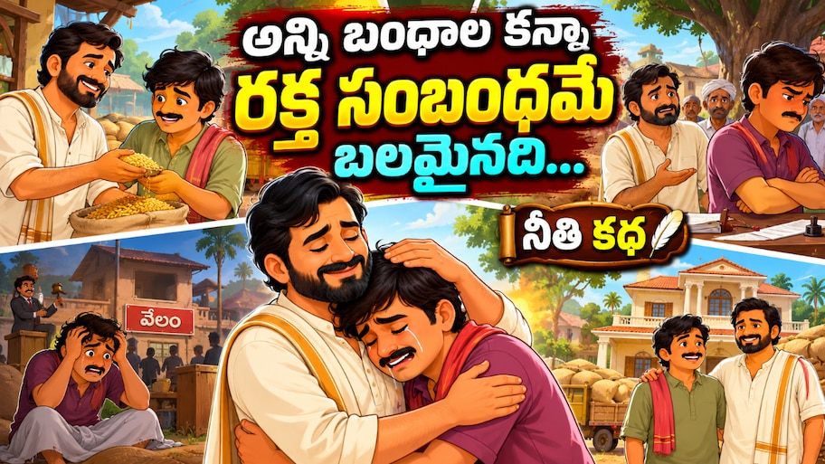అన్ని బంధాల కన్నా రక్త సంబంధమే బలమైందని.. స్వార్థంతో జీవించే వారికి నష్టం తప్పదని చెబుతున్న అన్నదమ్ముల నీతికథ..!!