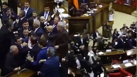 Armenian parliament video: స్ట్రీట్ ఫైటర్లుగా మారిన ఎంపీలు.. పార్లమెంట్‌లోనే డిష్యూం.. డిష్యూం.. వీడియో వైరల్..