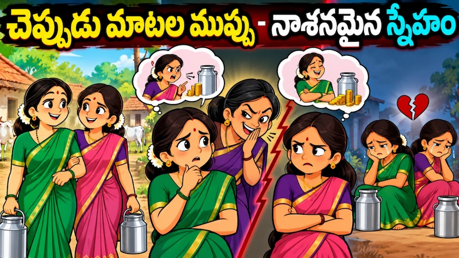 చెప్పుడు మాటలు వింటే చెట్టంత మనిషికైనా చేటు తప్పదు అని చెబుతున్న నీతి కథ..!!